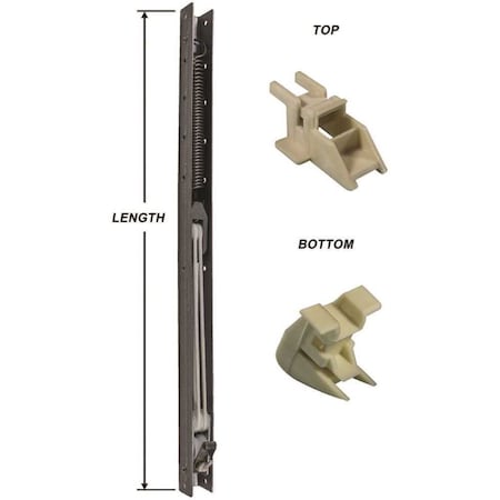 Strybuc 34 in. L Window Channel Balance 3330 with Top and Bottom End Brackets Attached 9/16 x 5/8 in. D, 4PK 60-333-3H4
